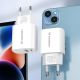 12. Wozinsky WGWCW USB-A USB-C 20W Wandladegerät - Weiß