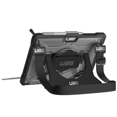 5. UAG Plasma - Schutzhülle mit integriertem Ständer sowie Hand- und Schultergurt für Microsoft Surface Go 1/2/3/4 G (Eis)