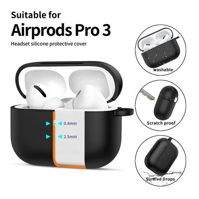 4. Tech-Protect Silikon-Schutzhülle mit Haken für AirPods Pro 3 – Schwarz