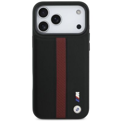 3. BMW M Perforated Stripe Logo MagSafe Case für iPhone 17 Pro Max – Rot