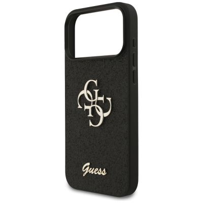 6. Guess Fixed Glitter Big 4G Hülle für iPhone 17 Pro Max - Schwarz