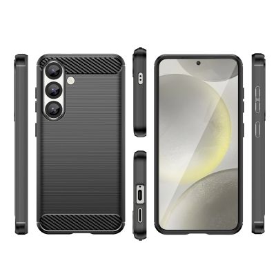 2. Carbon Case Flexibles Silikon für Samsung Galaxy M06 5G - Schwarz
