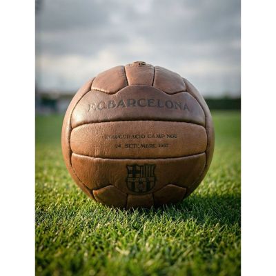 3. FC Barcelona Camp Nou Retro-Fußball, offiziell lizenziert, echtes Leder, B1048