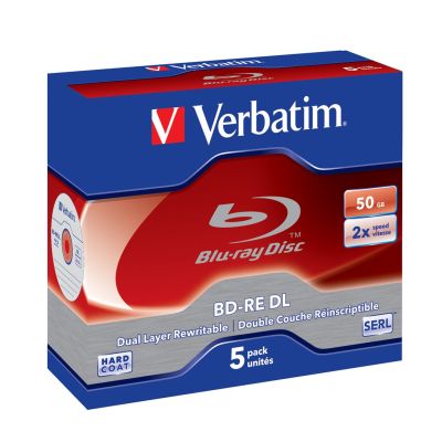 2. Verbatim BD-RE DL 50GB 2 x 5 Pack Jewel Case 5 Stück.