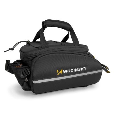 5. Wozinsky große Fahrradgepäckträgertasche 35l + Regenschutz schwarz (WBB19BK)