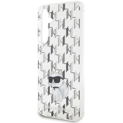 5. Karl Lagerfeld KLHCS23FEHNCMKLT S23 FE S711 transparentes Hartschalenetui Monogram Choupette