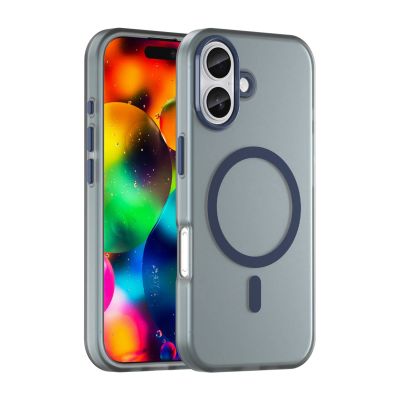 Magnetische Schleifhülle für iPhone 17, kompatibel mit MagSafe – Mattblau