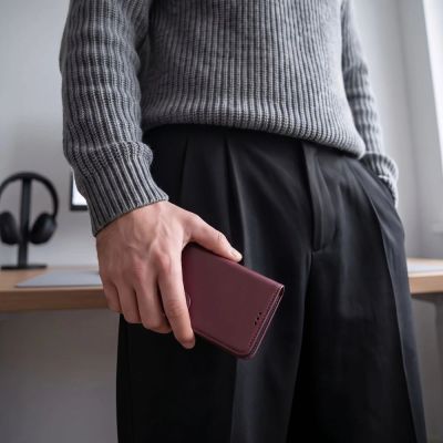 6. Tech-Protect Wallet-Hülle für Xiaomi Redmi Note 17 Pro 5G – bordeauxrot