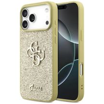 Guess Fixed Glitter Big 4G Hülle für iPhone 17 Pro Max - Gold