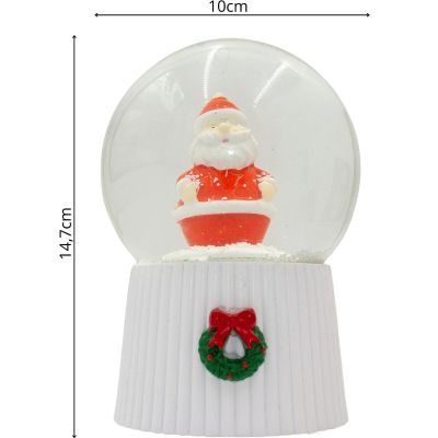 4. Schneekugel 147 mm LED Weihnachtsmann