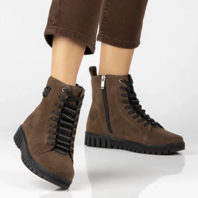 8. Braune Wildleder-Ankle-Boots für Damen, Modell Filippo DBT7273