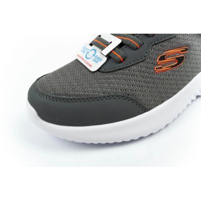 6. Skechers Bounder Kindersportschuhe mit Klettverschluss, leicht, modisch grau