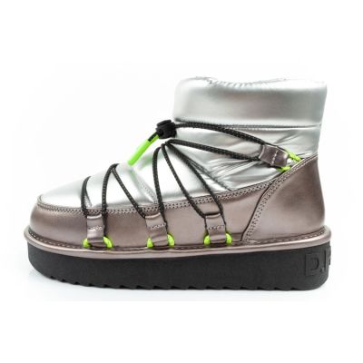 2. D.Franklin Damen Schneestiefel Winter Modische Isolierte Stiefeletten Silber