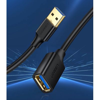 2. Ugreen Kabel Verlängerungsadapter USB 3.0 (weiblich) - USB 3.0 (männlich) 3 m schwarz (US129 30127)
