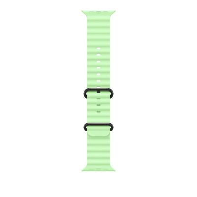 Apple Armband 49 mm Neongelb Ocean Band - Titan Schwarz