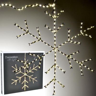 DEKORATIVER HÄNGE-SCHNEEFLOCKE MIT 470 LED, WARMWEISS