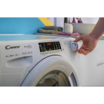 12. Candy Smart Pro Inverter CO 474TWM6/1-S Waschmaschine, Frontlader, 7 kg, 1400 U/min, Weiß