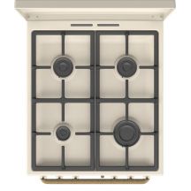 GORENJE GKS5B70CLI Retro-Gasherd mit Elektrofunktion | AirFry | Konvektion | AquaClean | Creme