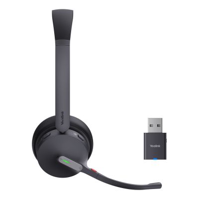 4. Yealink WH64 Hybrid Dual Teams Headset Kabelloses Headset mit Kopfbügel, Büro/Callcenter, Micro-USB, Bluetooth, Schwarz