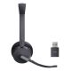 4. Yealink WH64 Hybrid Dual Teams Headset Kabelloses Headset mit Kopfbügel, Büro/Callcenter, Micro-USB, Bluetooth, Schwarz