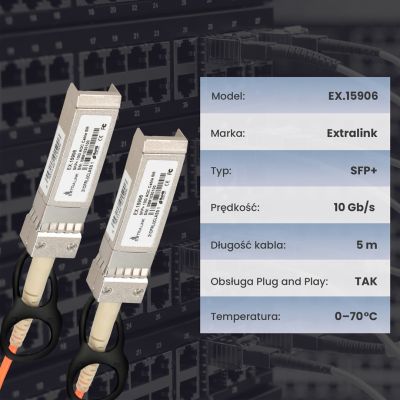 6. Extralink SFP+ AOC Kabel AOC SFP+ 10 Gbit/s, 5 m