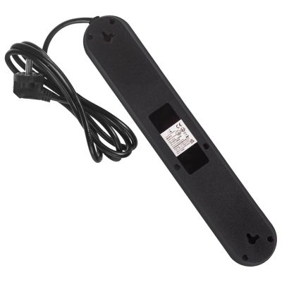 3. MACLEAN Steckdosenleiste, Verlängerungskabel, 5 Steckdosen + 3 USB-Anschlüsse, 110–240 V Wechselstrom, 50/60 Hz, max. 2,1 A, 2500 W, 1,5 m, Schwarz, MCE395 B