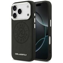 Karl Lagerfeld Point & Metal Logo MagSafe Case für iPhone 17 Pro – Schwarz