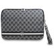 DKNY Sleeve Laptoptasche mit Karomuster und bedruckten Streifen, 14 Zoll, Schwarz