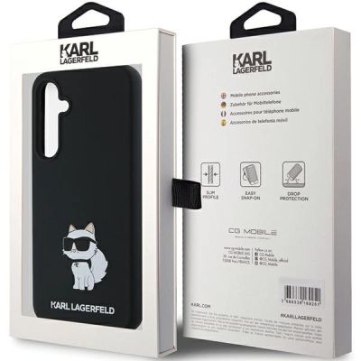 8. Karl Lagerfeld Choupette-Silikonhülle für Samsung Galaxy A35 – Schwarz