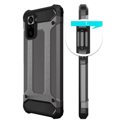 5. Hybrid Armor Case Tough Rugged Cover für Xiaomi Redmi Note 11T 5G / Redmi Note 11S 5G / Poco M4 Pro 5G blau
