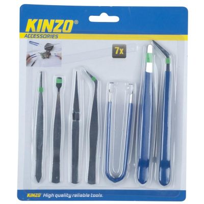 3. KINZO Pinzetten-Set, 7-teilig