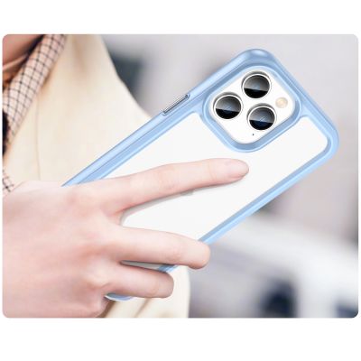 5. Outer Space Case iPhone 14 Pro Hardcover mit Gelrahmen blau