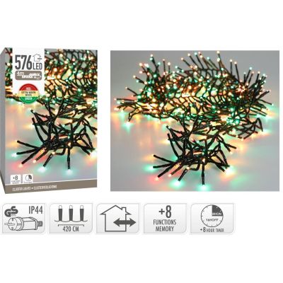 18. WEIHNACHTSLICHTER LICHTERKETTE 576 LED TIMER 3 FARBEN