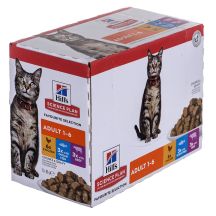 HILL'S Katzenfutter für ausgewachsene Katzen – Multipack Classic – 12 Beutel à 85 g