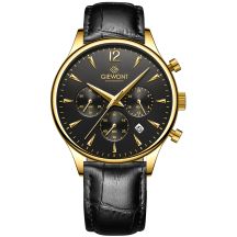Giewont Chronograph Saphir Schwarz und Gold Herrenuhr GW6310-A4
