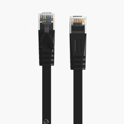 2. Orico PUG-C7B CAT7 10-Gbit/s-Ethernet-Netzwerkkabel RJ45 LAN Internet flach 8 m – schwarz