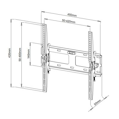 4. TECHLY LED/LCD-TV-Wandhalterung 23-55 Zoll, 50 kg, schlank