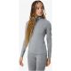 2. Damen-Thermo-Langarmshirt SUPER.NATURAL W TUNDRA175 ZIP 1/4 grau
