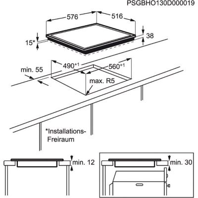2. Electrolux EHF6342XOK Cerankochfeld (4 Kochzonen; schwarz)