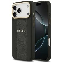 Guess 4G Stripe MagSafe Hülle für iPhone 17 Pro Max - Schwarz