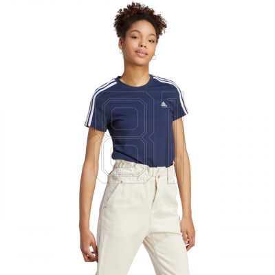 2. adidas Essentials Slim 3-Stripes Tee W IM2791