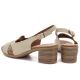 4. Beige Sergio Leone SK578-S Damen-Blockabsatzsandalen aus Leder