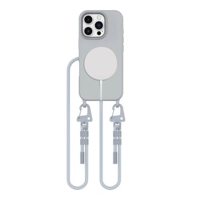 Tech-Protect MagNecklace MagSafe-Hülle mit Umhängeband für iPhone 16 Pro Max – Grau