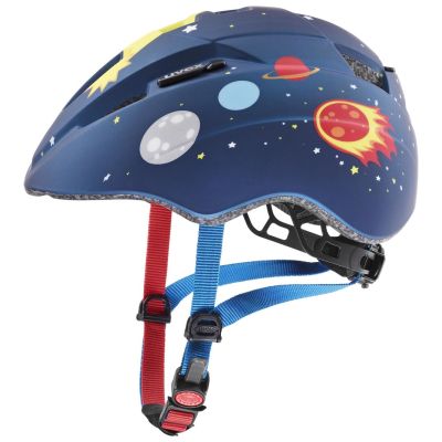 11. Uvex Kid 2 CC Dunkelblauer Raketen-Kinderfahrradhelm, Größe M 46–52 cm