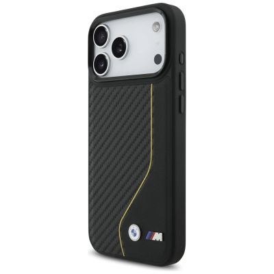 2. BMW M Carbon Line & Logo MagSafe Case für iPhone 17 Pro Max – Gelb