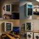 12. EXTRALINK Wandregalschrank 9 HE 600 x 450 mm Grau