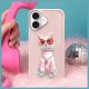 10. Nimmy Glasses Cool Cat iPhone 16 Hülle - Rosa