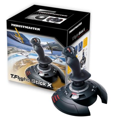 10. Thrustmaster T.Flight Stick X Schwarz, Rot, Silber USB-Analog-Joystick für PC und PlayStation 3