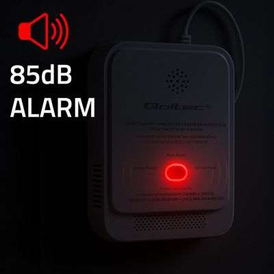 2. QOLTEC Erdgas- und Kohlenmonoxid-Leckagesensor | TUYA | WLAN | 85 dB Alarm | LED