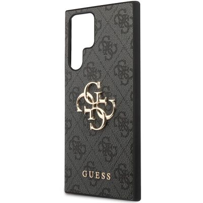 6. Guess 4G Big Metal Logo Hülle für Samsung Galaxy S24 Ultra - Schwarz